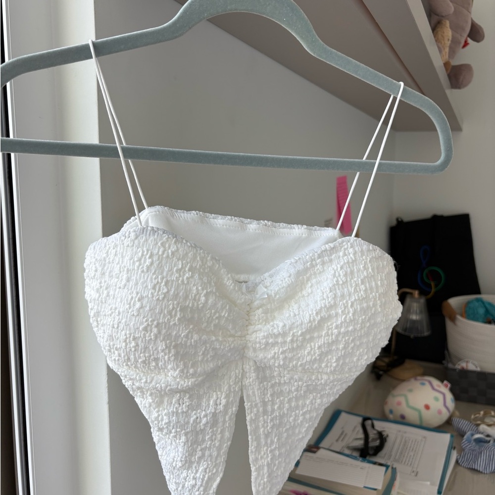 White Textured Top